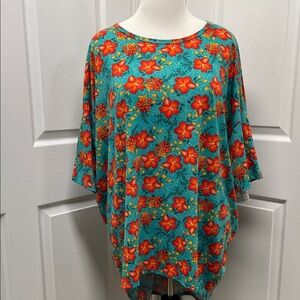 LuLaRoe New Green Floral Irma Shirt NWT 2XL